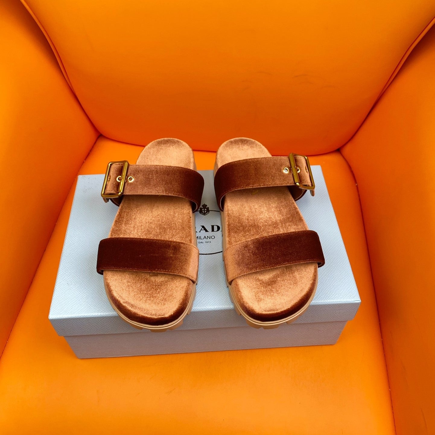 PRADA Pra Slides 10 Velvet Orange