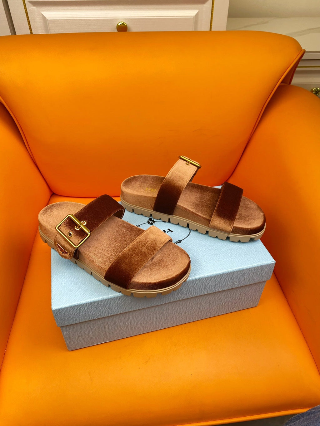 PRADA Pra Slides 10 Velvet Orange