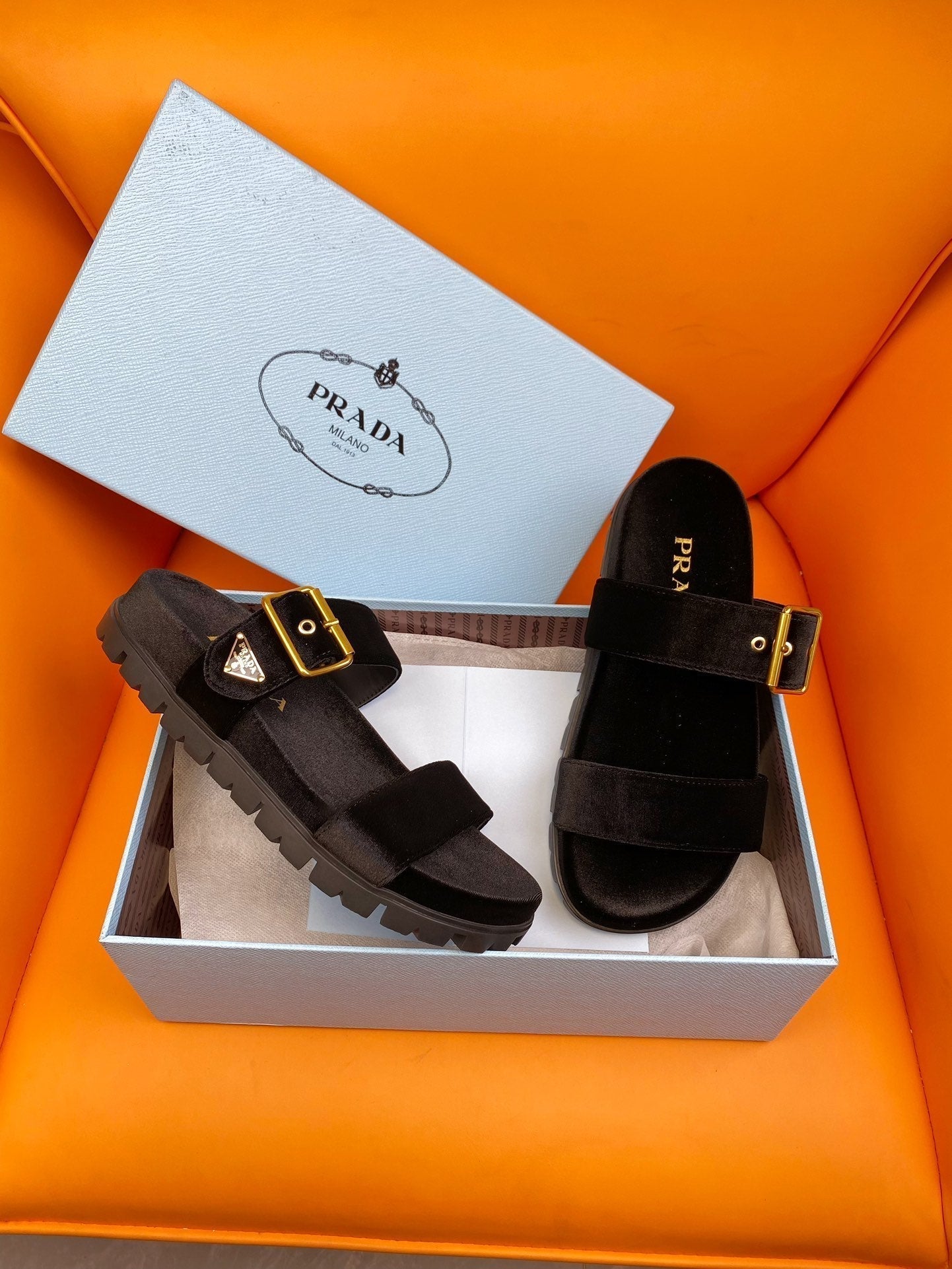 PRADA Pra Slides 10 Velvet Oak