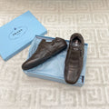PRADA TASSEL LOAFERS IN WALNUT BROWN LAMBSKIN
