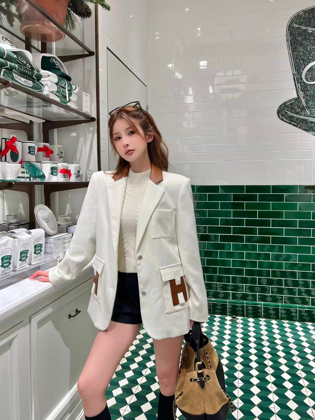HERMES 25S LAPEL BLAZER 390