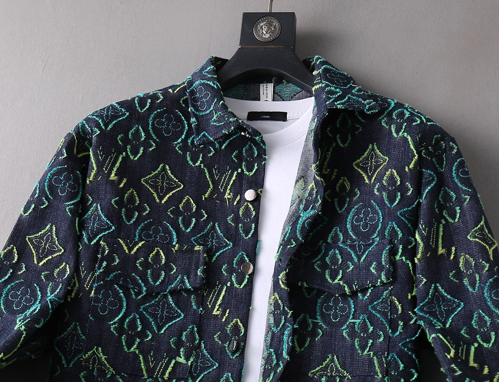 LOUIS VUITTON LV SHIRT IN NAVY BLUE MONOGRAM DENIM 239035