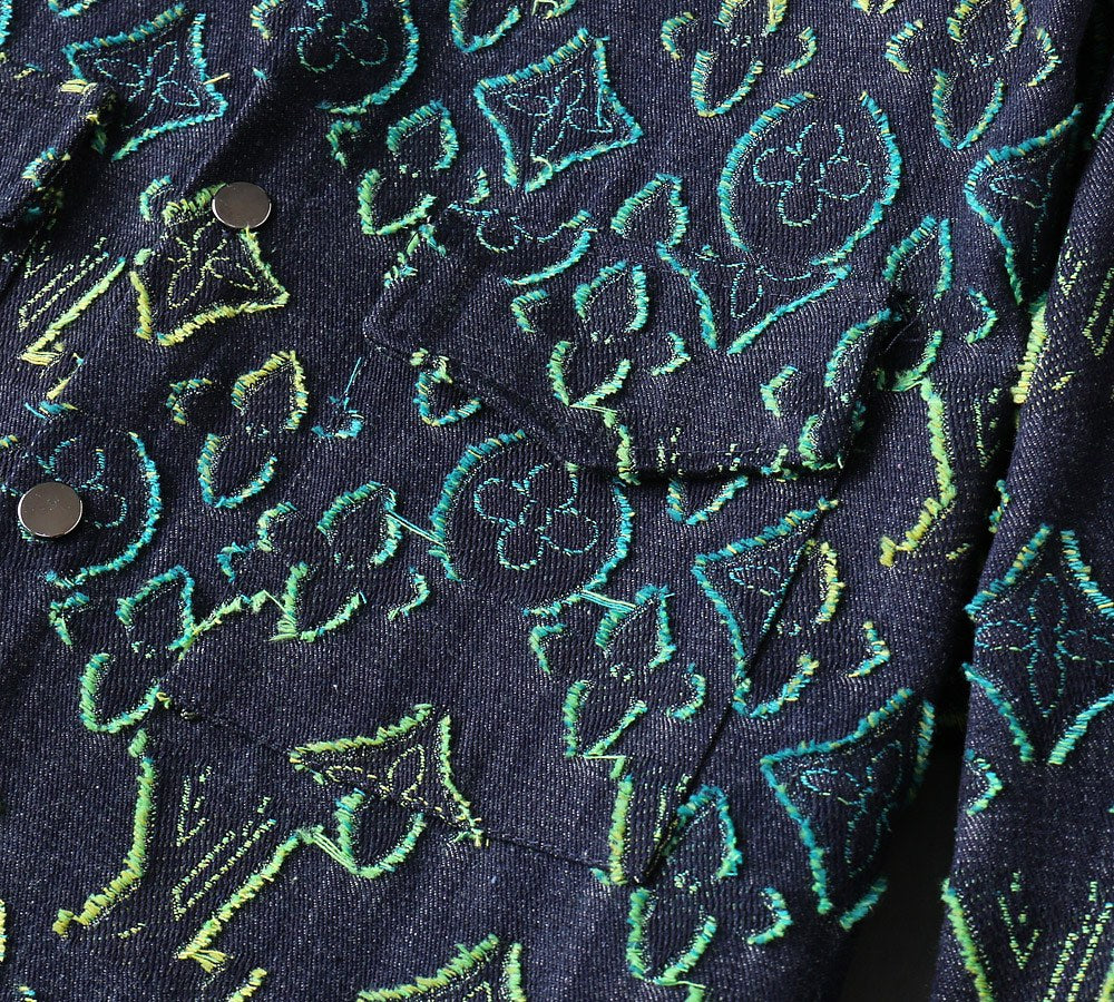LOUIS VUITTON LV SHIRT IN NAVY BLUE MONOGRAM DENIM 239035