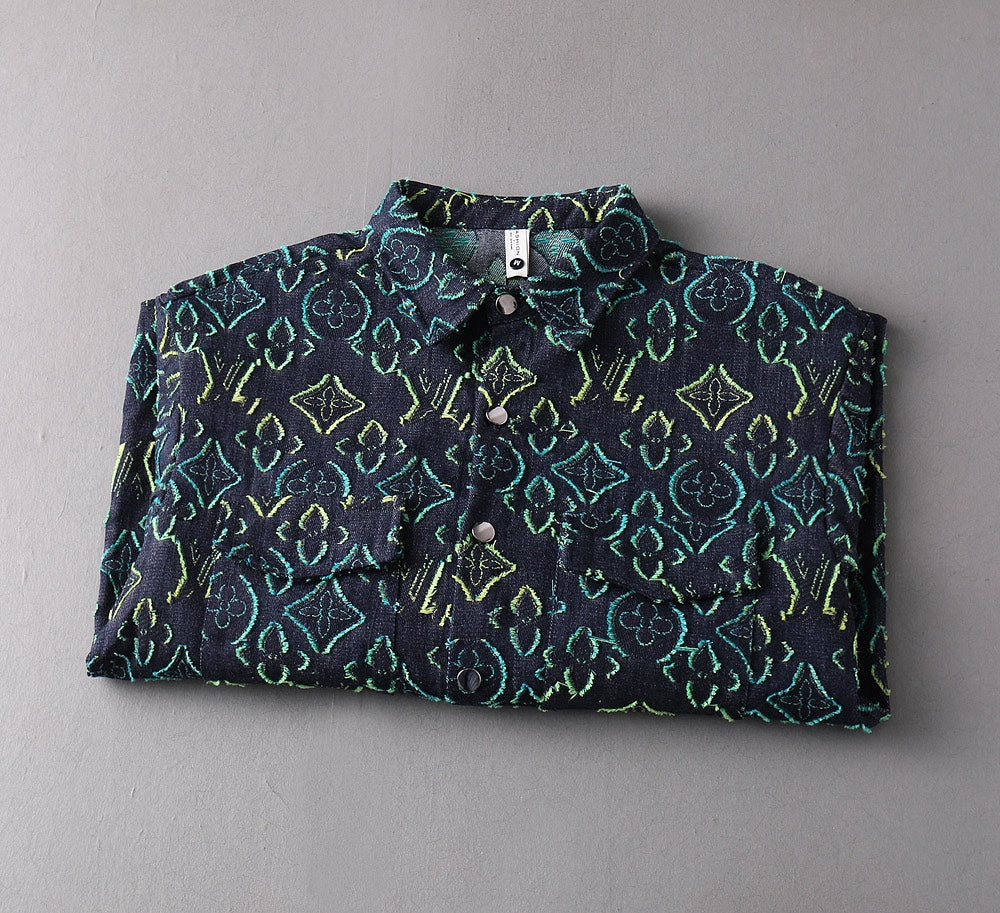LOUIS VUITTON LV SHIRT IN NAVY BLUE MONOGRAM DENIM 239035