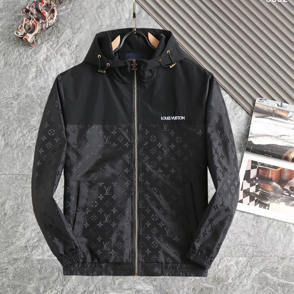 LOUIS VUITTON LV BLACK HOODED JACKET 239167