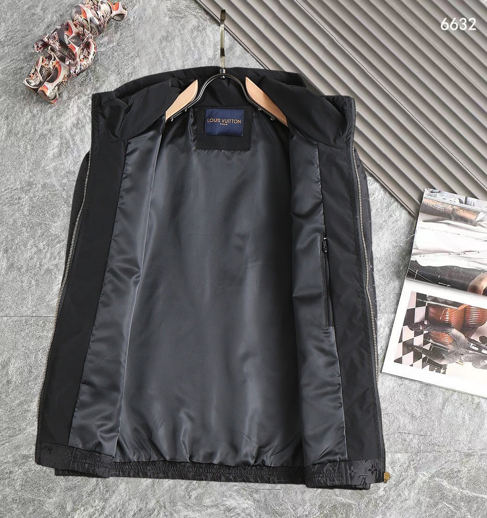 LOUIS VUITTON LV BLACK HOODED JACKET 239167