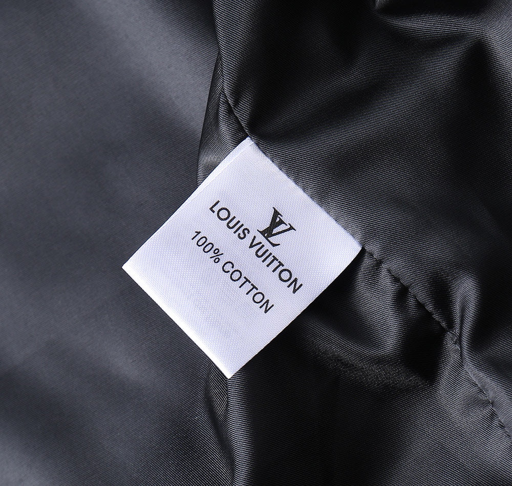 LOUIS VUITTON LV HOODED JACKET NAVY BLUE MONOGRAM AND BLACK 239169