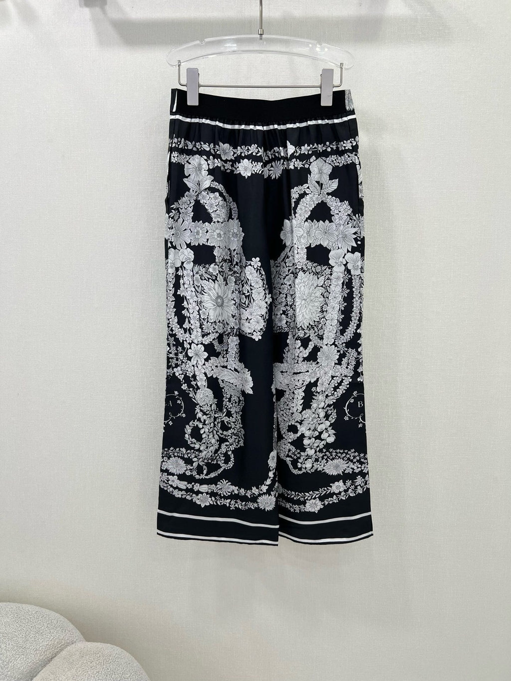HERMES PRINTED SILK WIDE-LEG PANTS 269259
