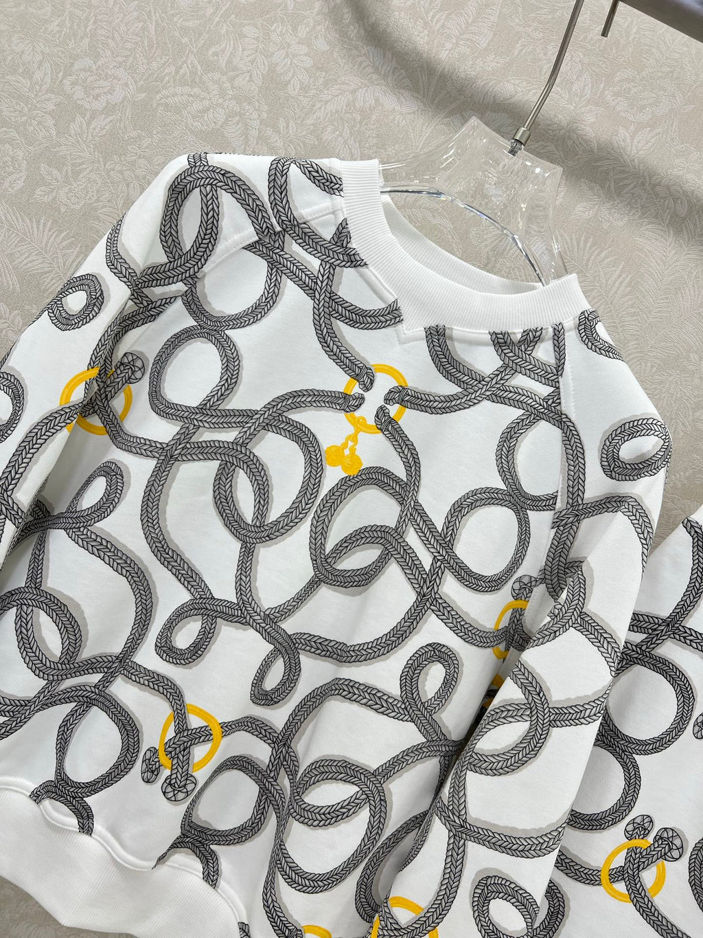 HERMES HERMES PRINTED SWEATSHIRT AND SKIRT SET 275203