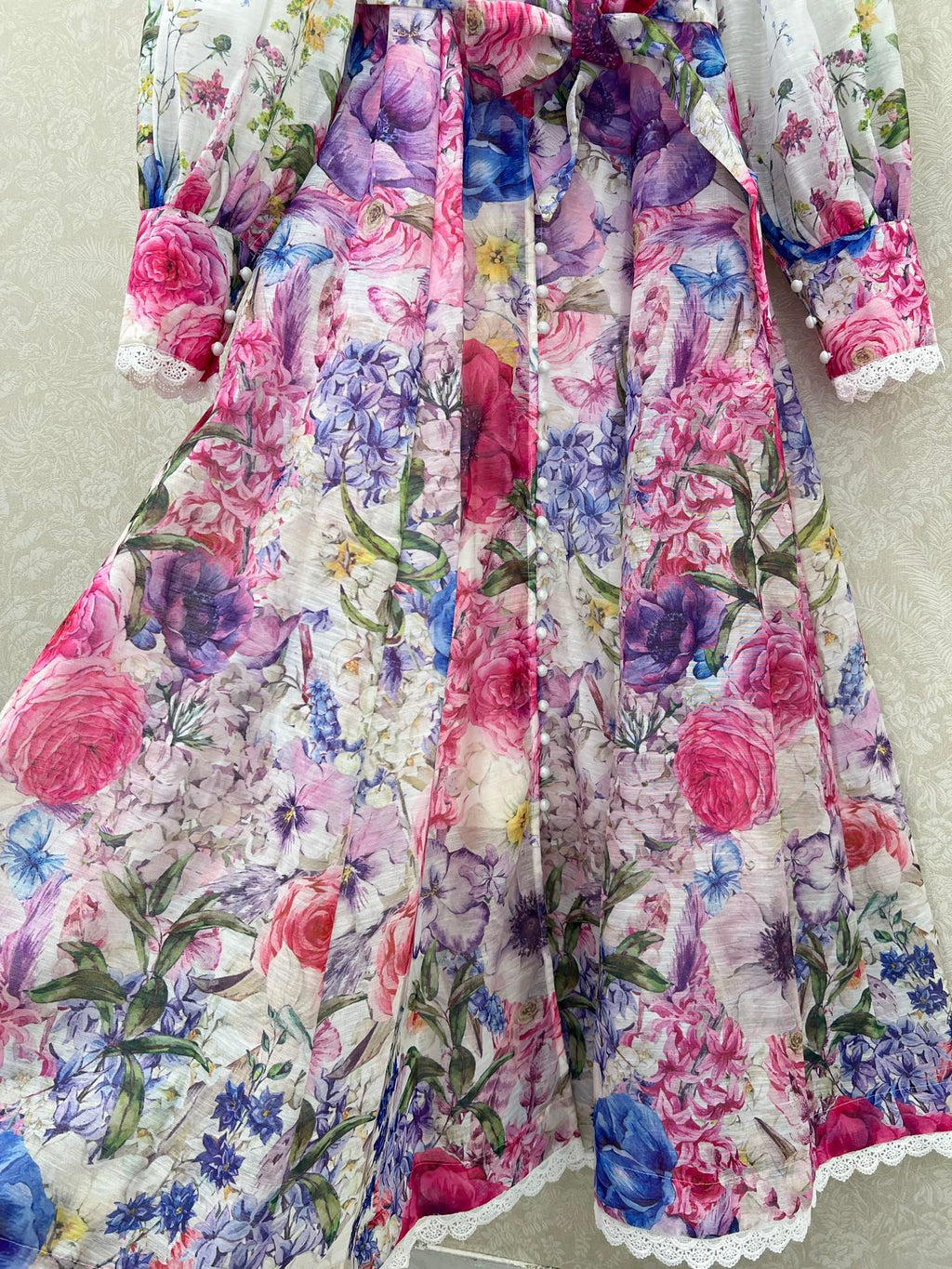 ZIMMER FLORAL PRINT DRESS WITH STAND COLLAR 269177