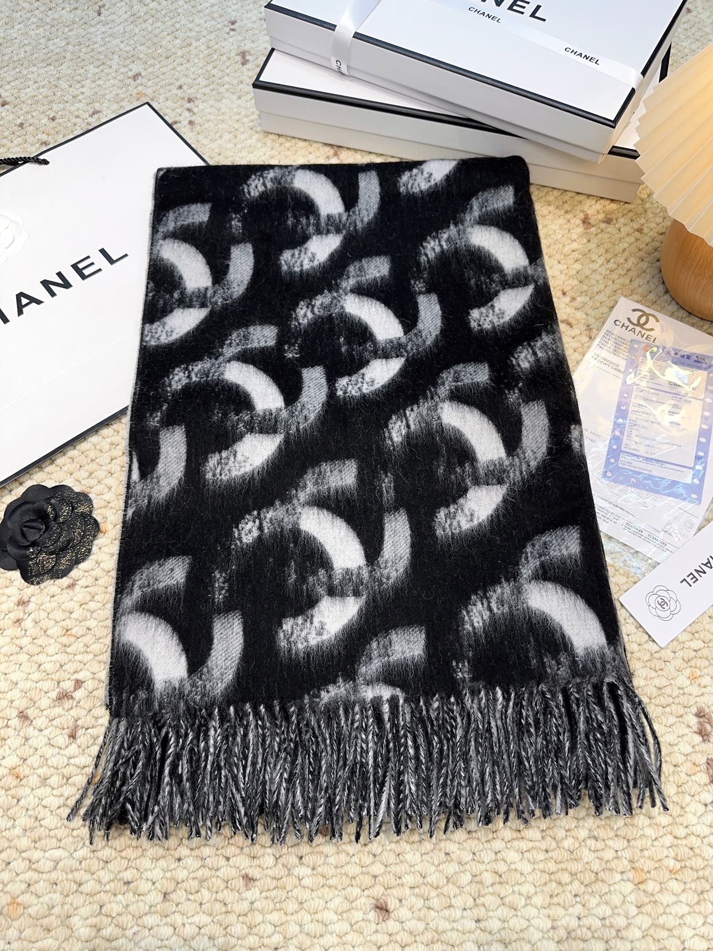 CHANEL 25S SCARF 210 CM IN CASHMERE 943937