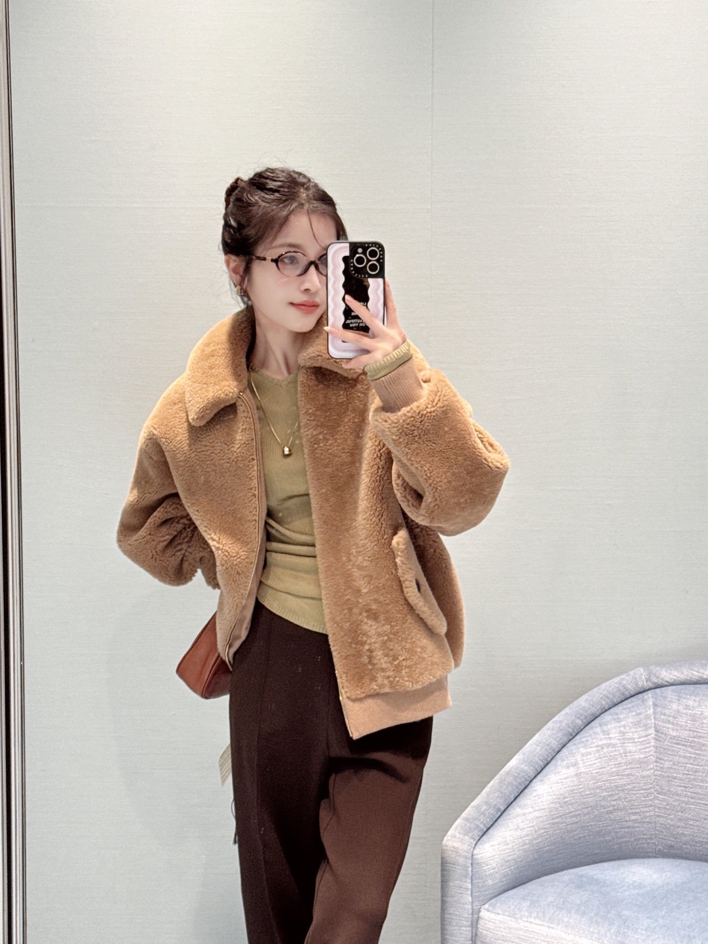 MIUMIU FLEECE-LINED JACKET STYLE 725