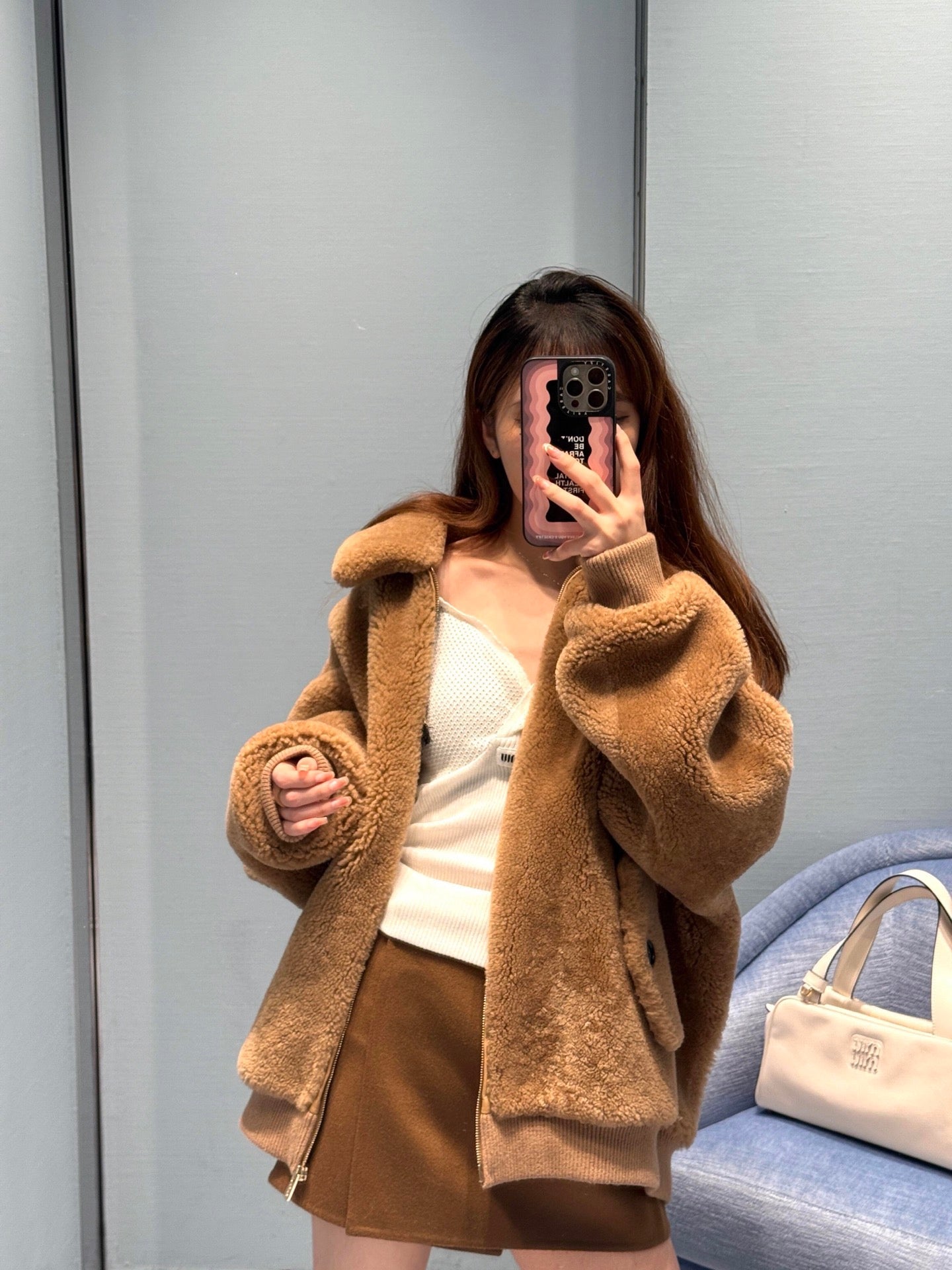 MIUMIU FLEECE-LINED JACKET STYLE 725