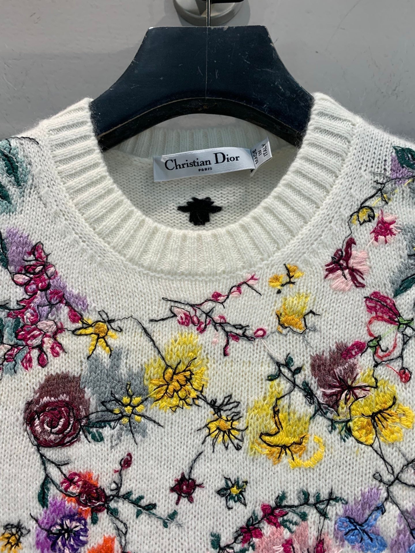 DIOR 25S FLORAL EMBROIDERED CASHMERE SWEATER 533