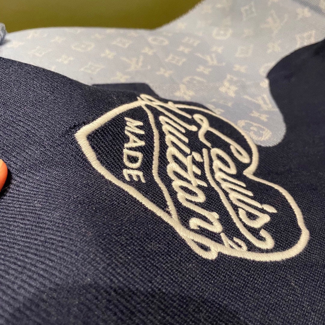 LOUIS VUITTON MONOGRAM DRIP 200 CM IN NAVY BLUE WOOL 391068