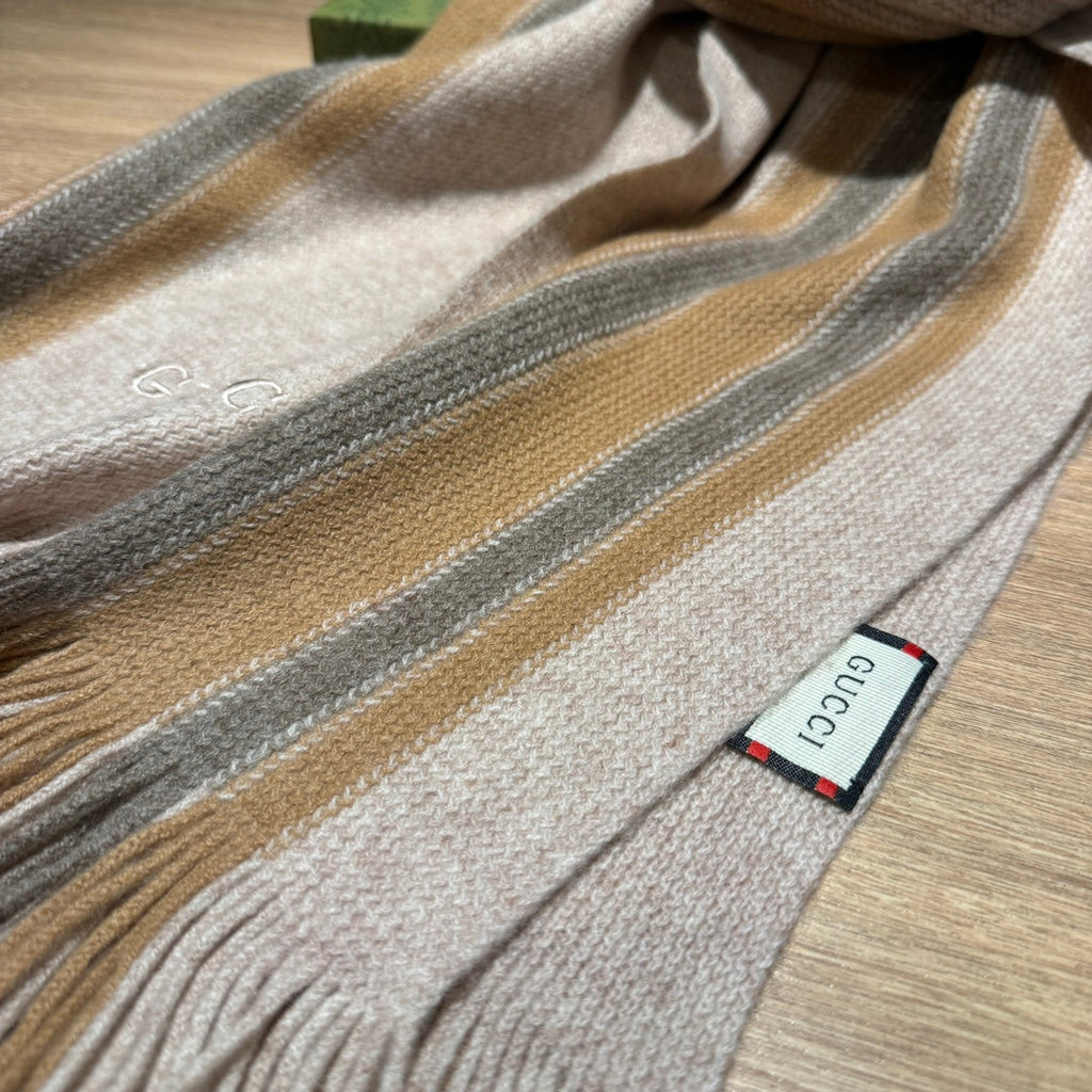 GUCCI SCARF 180 CM COLORFUL KNIT WOOL 401254