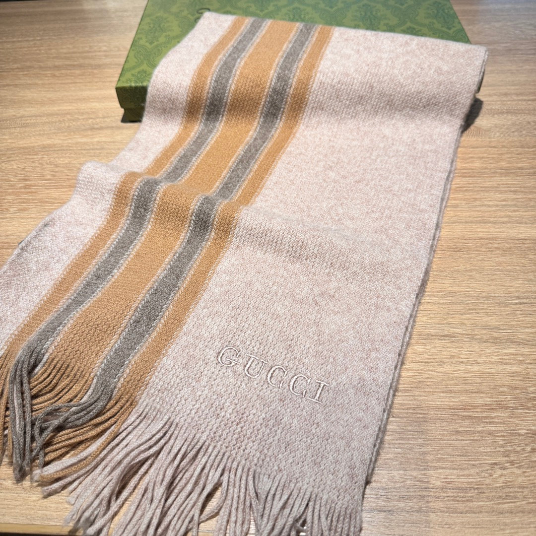 GUCCI SCARF 180 CM COLORFUL KNIT WOOL 401254