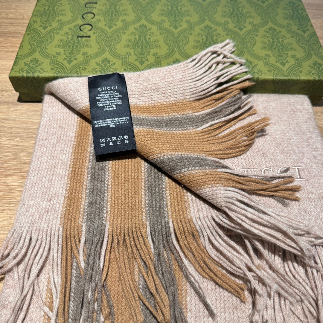 GUCCI SCARF 180 CM COLORFUL KNIT WOOL 401254