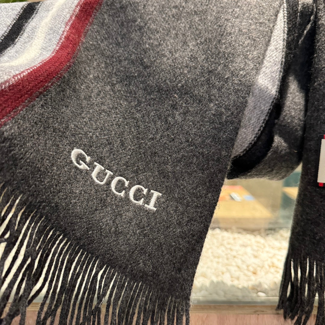 GUCCI SCARF 180 CM COLORFUL KNIT WOOL 401255