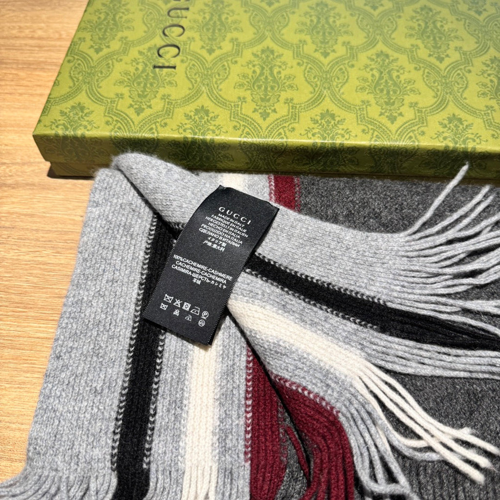 GUCCI SCARF 180 CM COLORFUL KNIT WOOL 401255