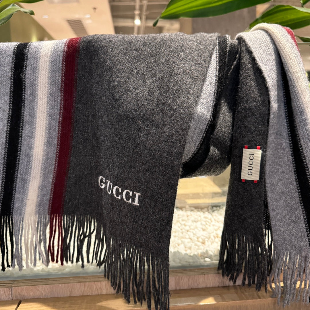 GUCCI SCARF 180 CM COLORFUL KNIT WOOL 401255