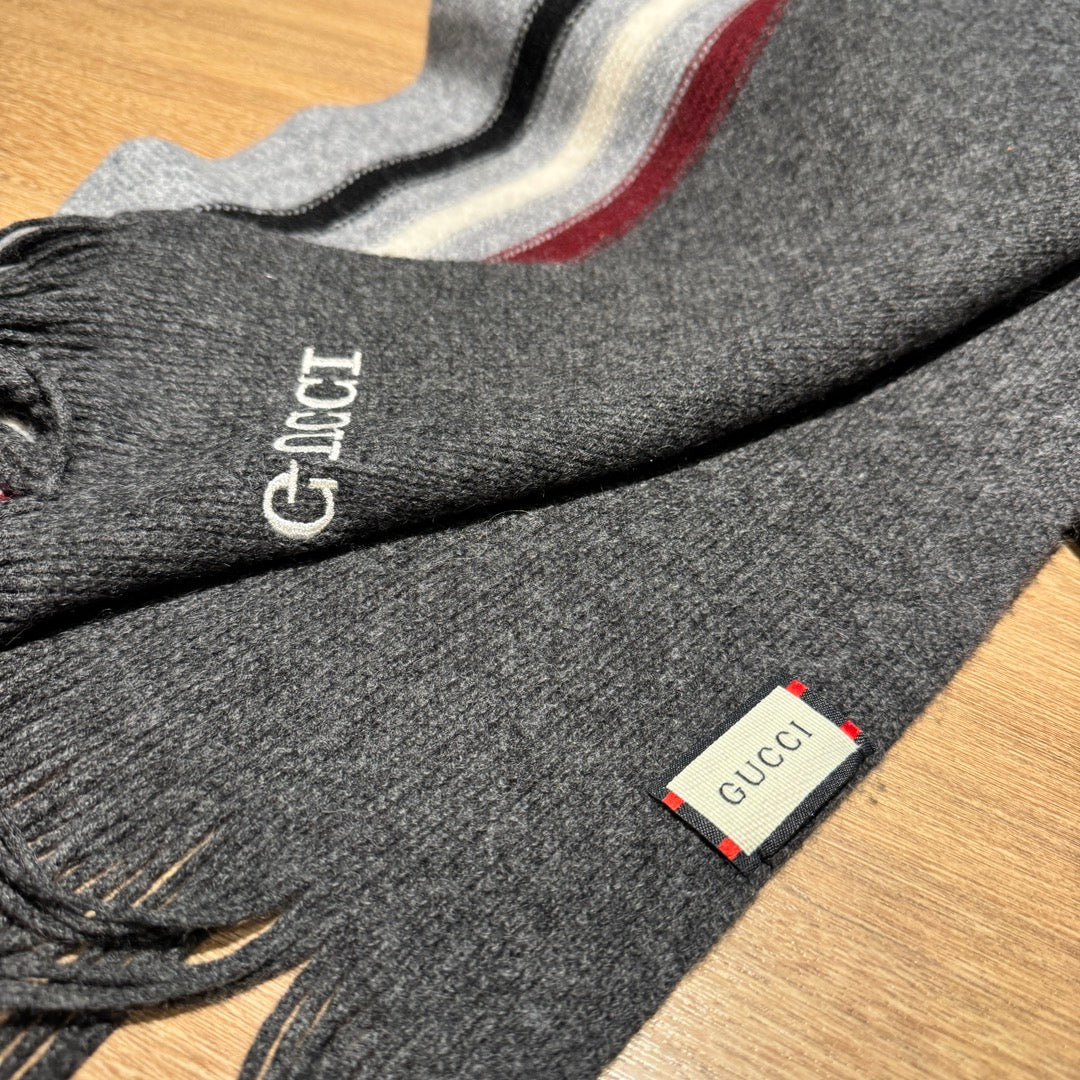 GUCCI SCARF 180 CM COLORFUL KNIT WOOL 401255