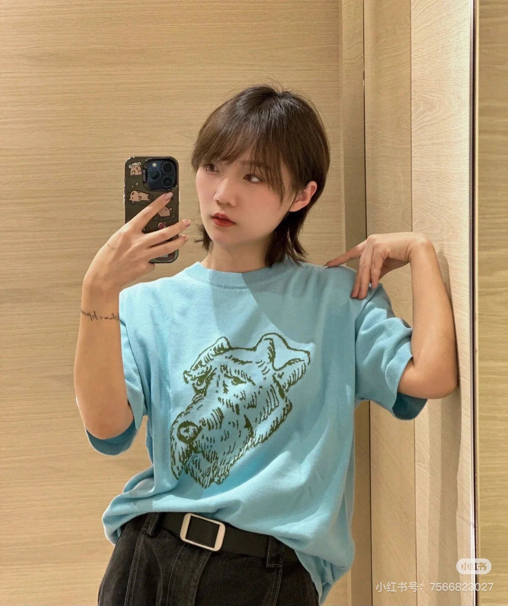 LOUIS VUITTON LV 25 T- Shirt Sky Blue Cotton 232739