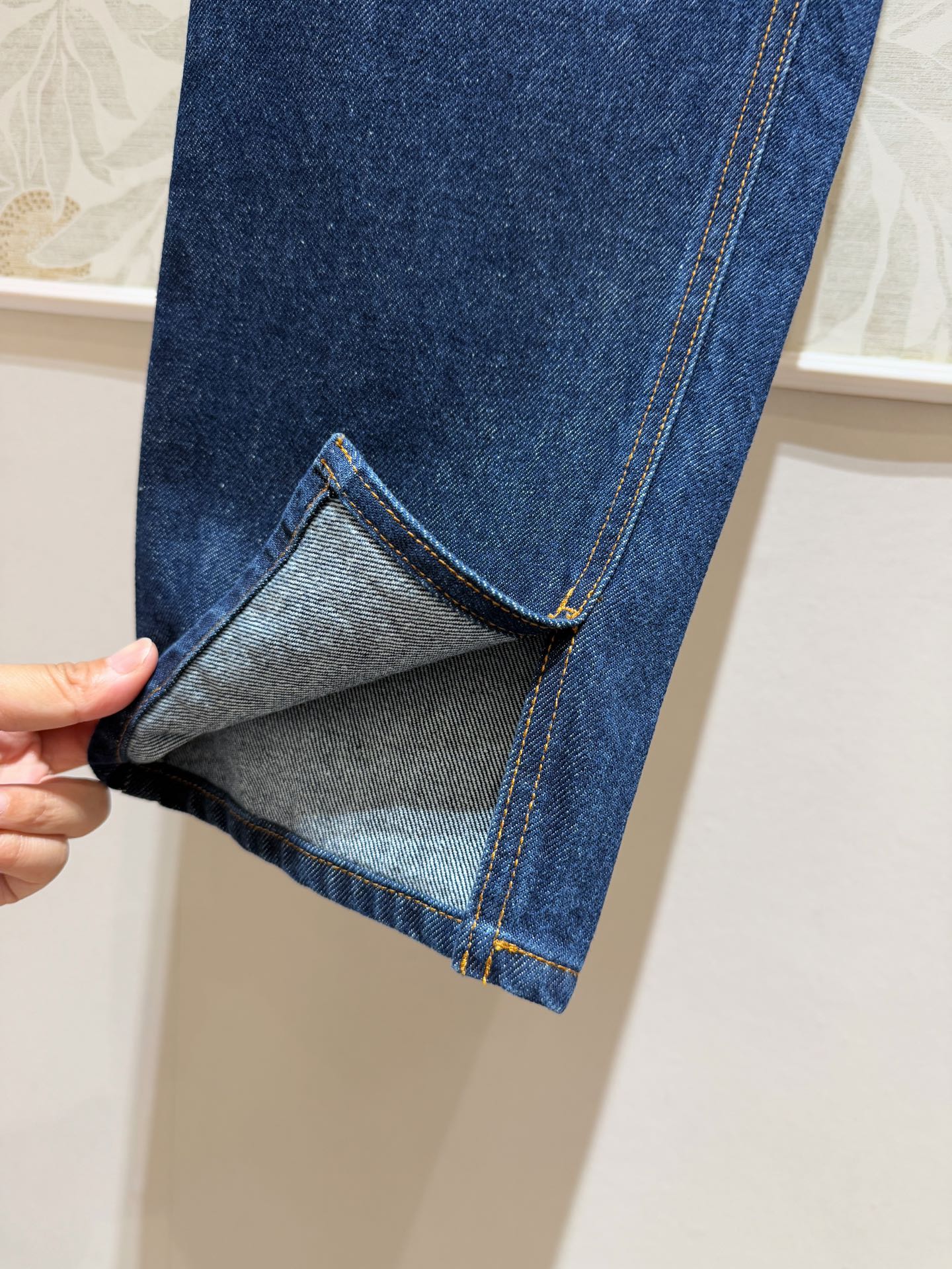 GUCCI Gucci Old Flower Waist Jeans Blue Cotton