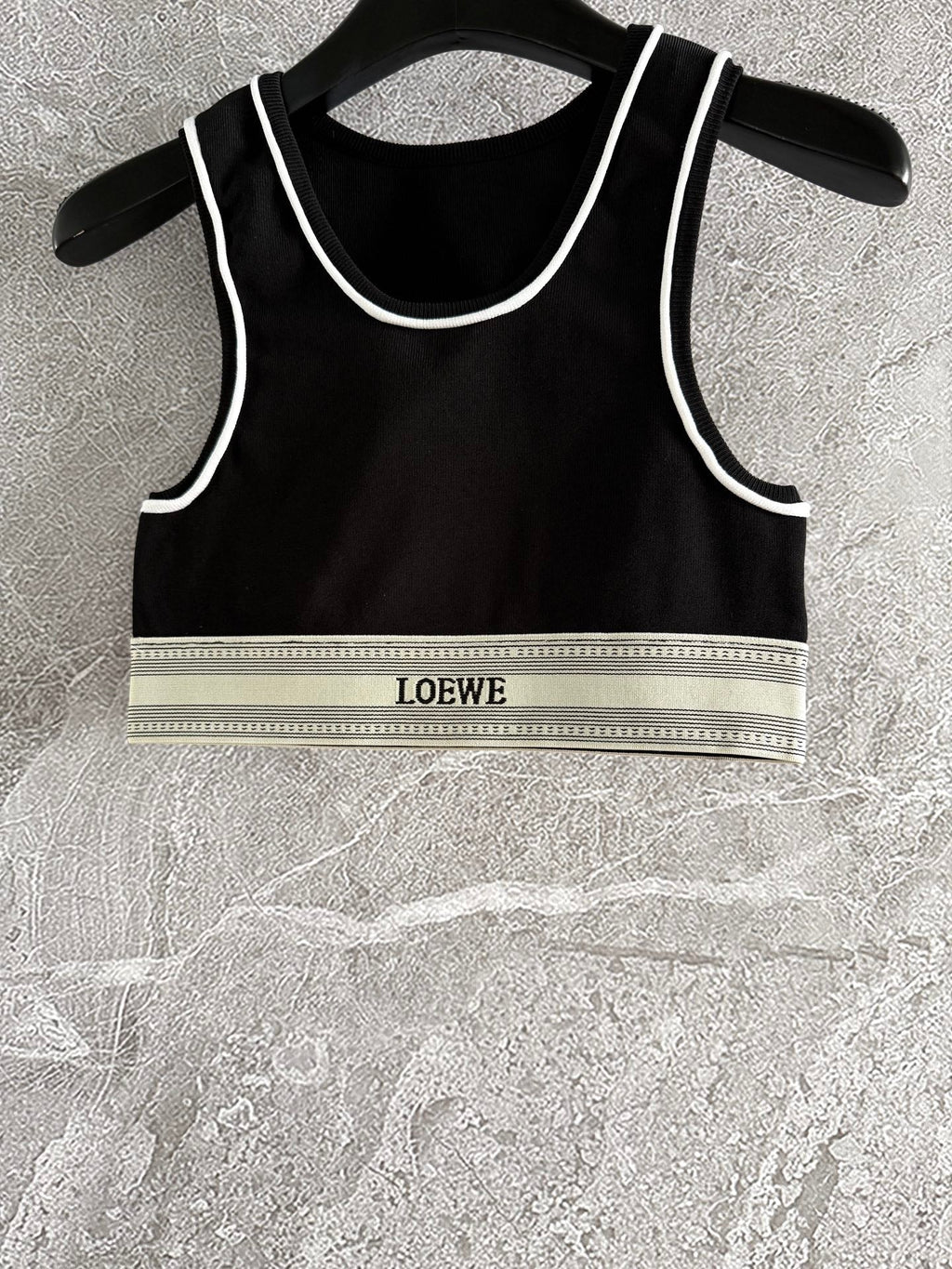 Joewe Sport Vest Black White Cotton