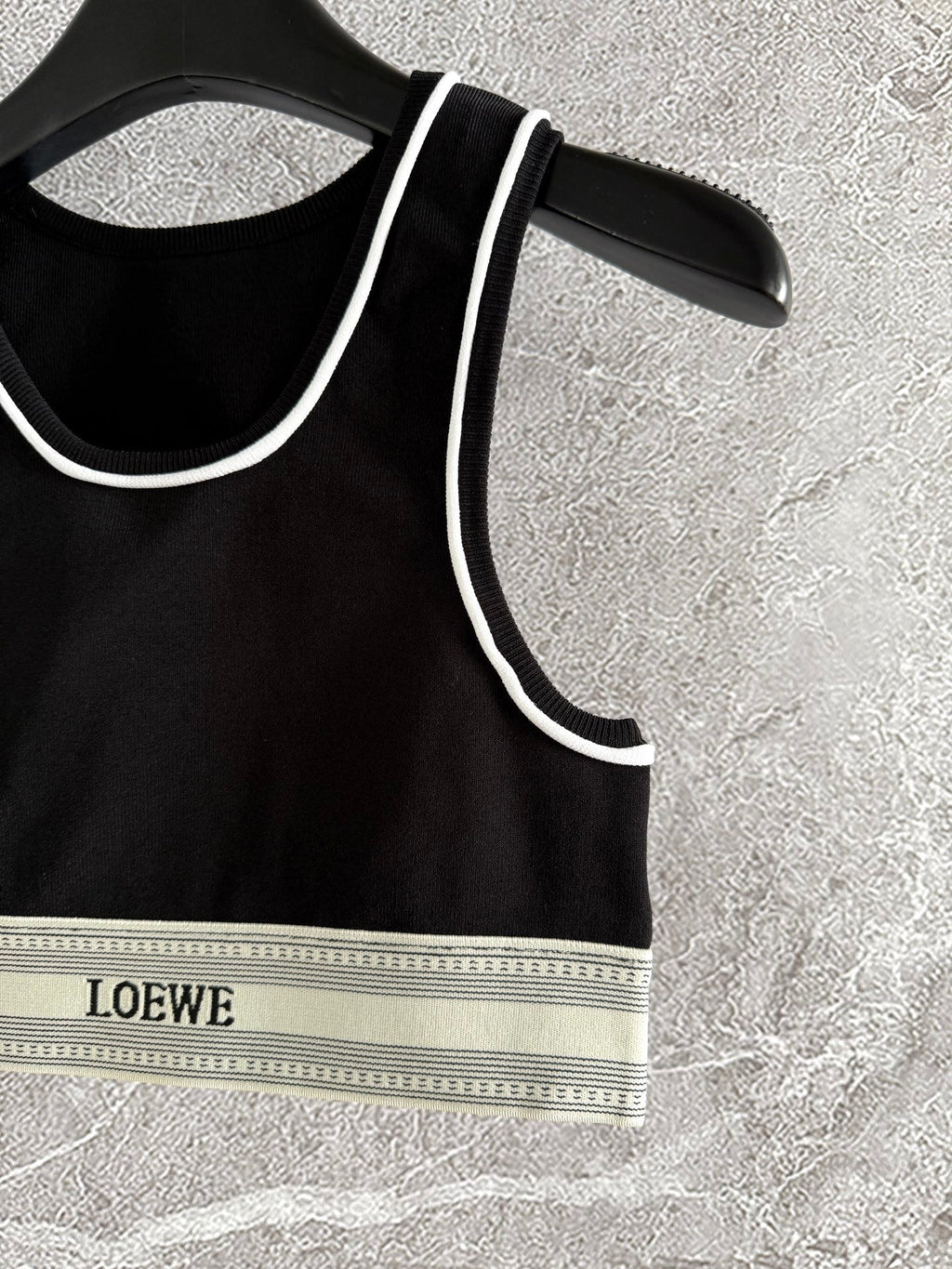 Joewe Sport Vest Black White Cotton