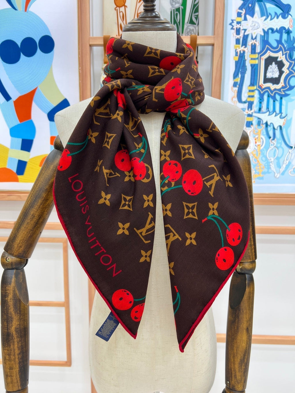 LOUIS VUITTON LV SCARF 135 CM IN WOOL MIX SILK 735873