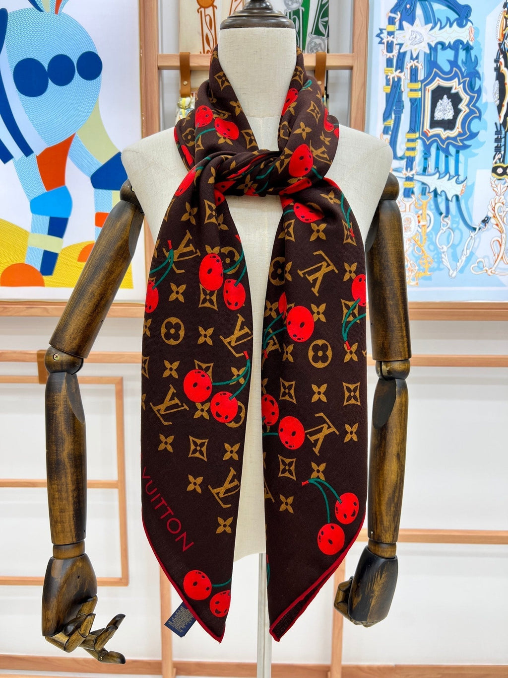 LOUIS VUITTON LV SCARF 135 CM IN WOOL MIX SILK 735873