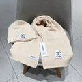 CHANEL SET BEANIE HAT AND SCARF BISQUE BEIGE 427884