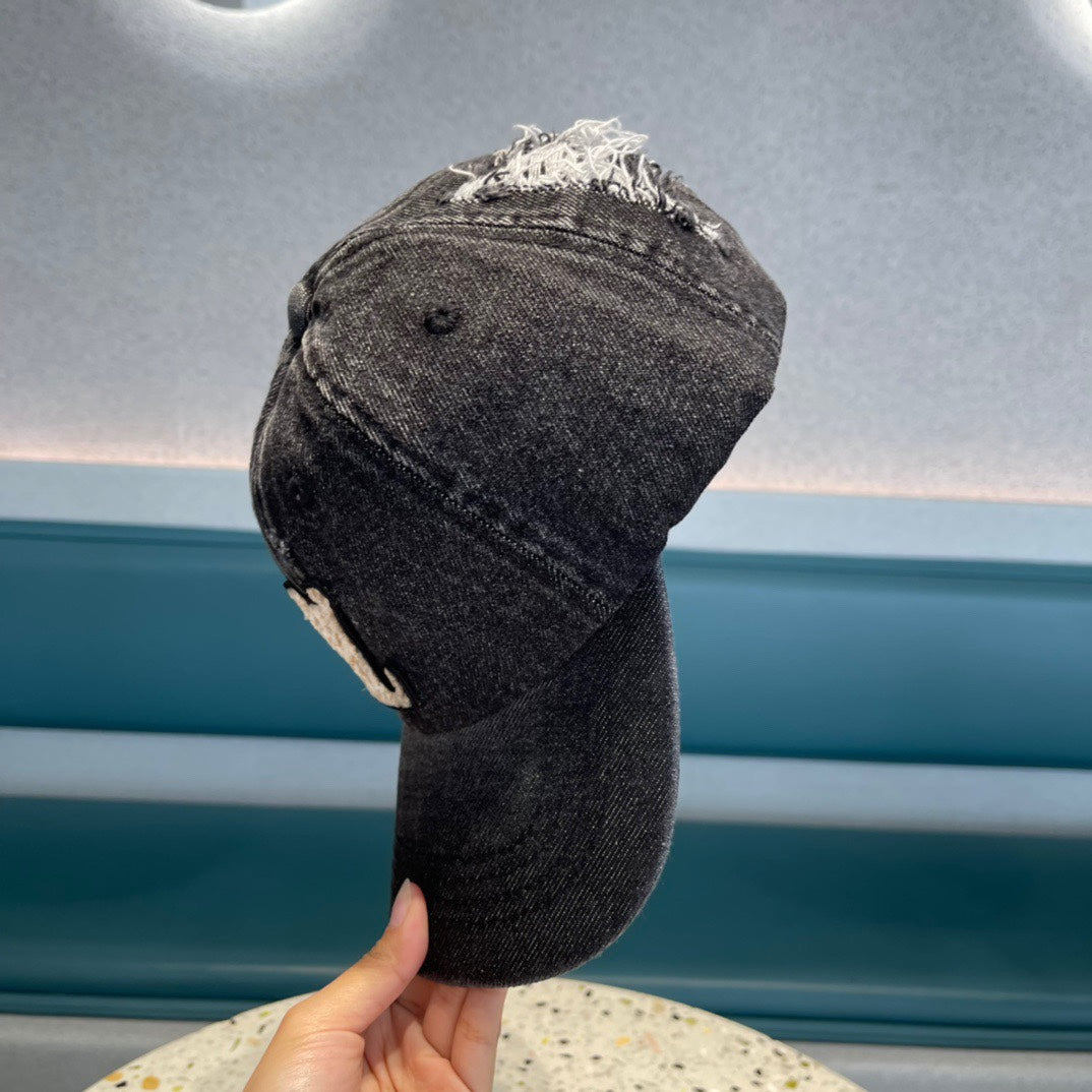 LOUIS VUITTON BASEBALL CAP IN BLACK DENIM 433087