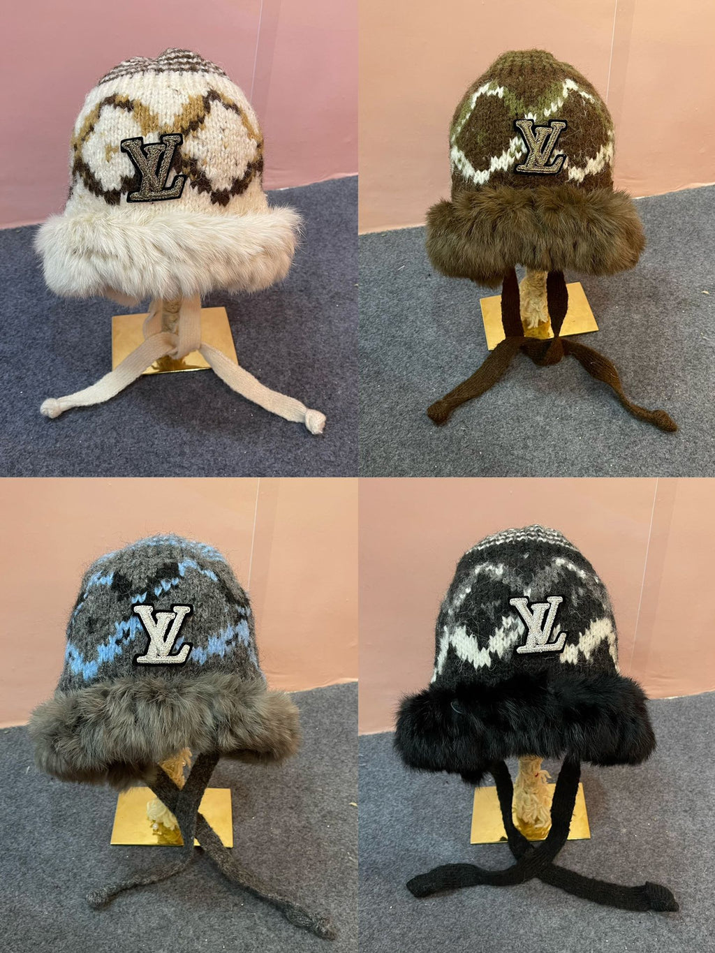 LOUIS VUITTON KNITTED WOOL HAT COLORFUL 436580