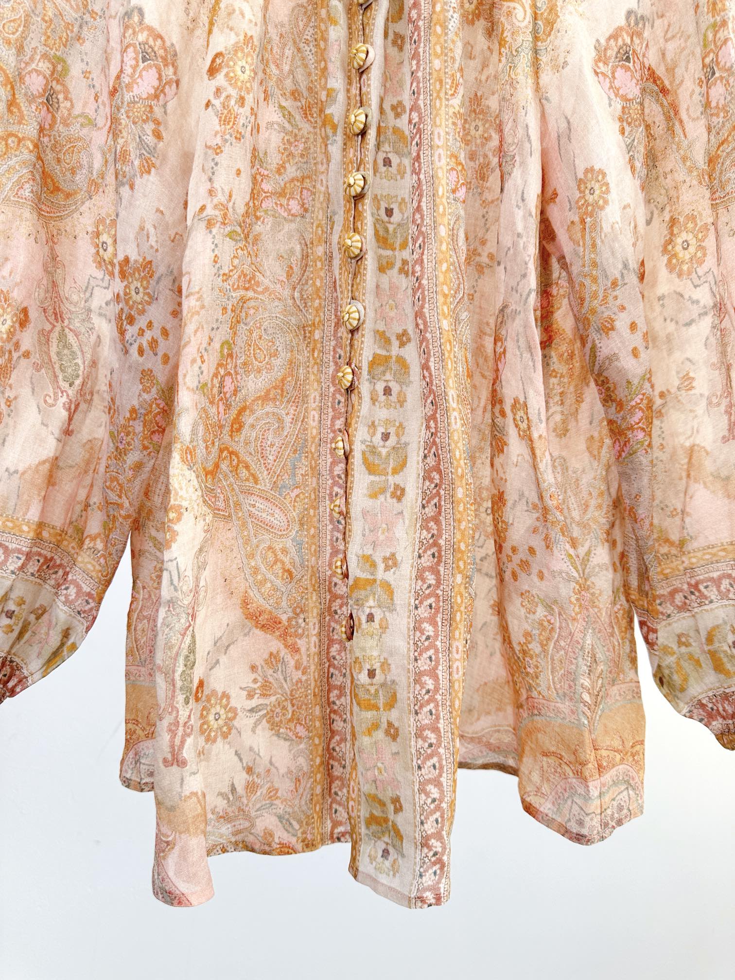 ZIMMERMANN HIGH-NECK FLARE-SLEEVE TOP 270178