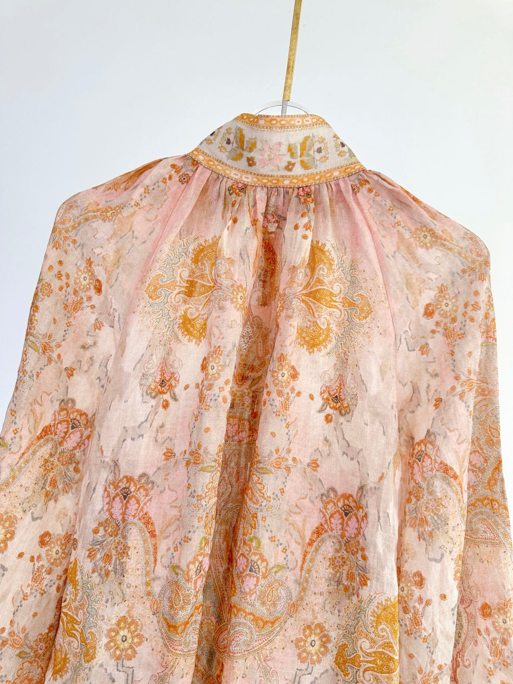 ZIMMERMANN HIGH-NECK FLARE-SLEEVE TOP 270178