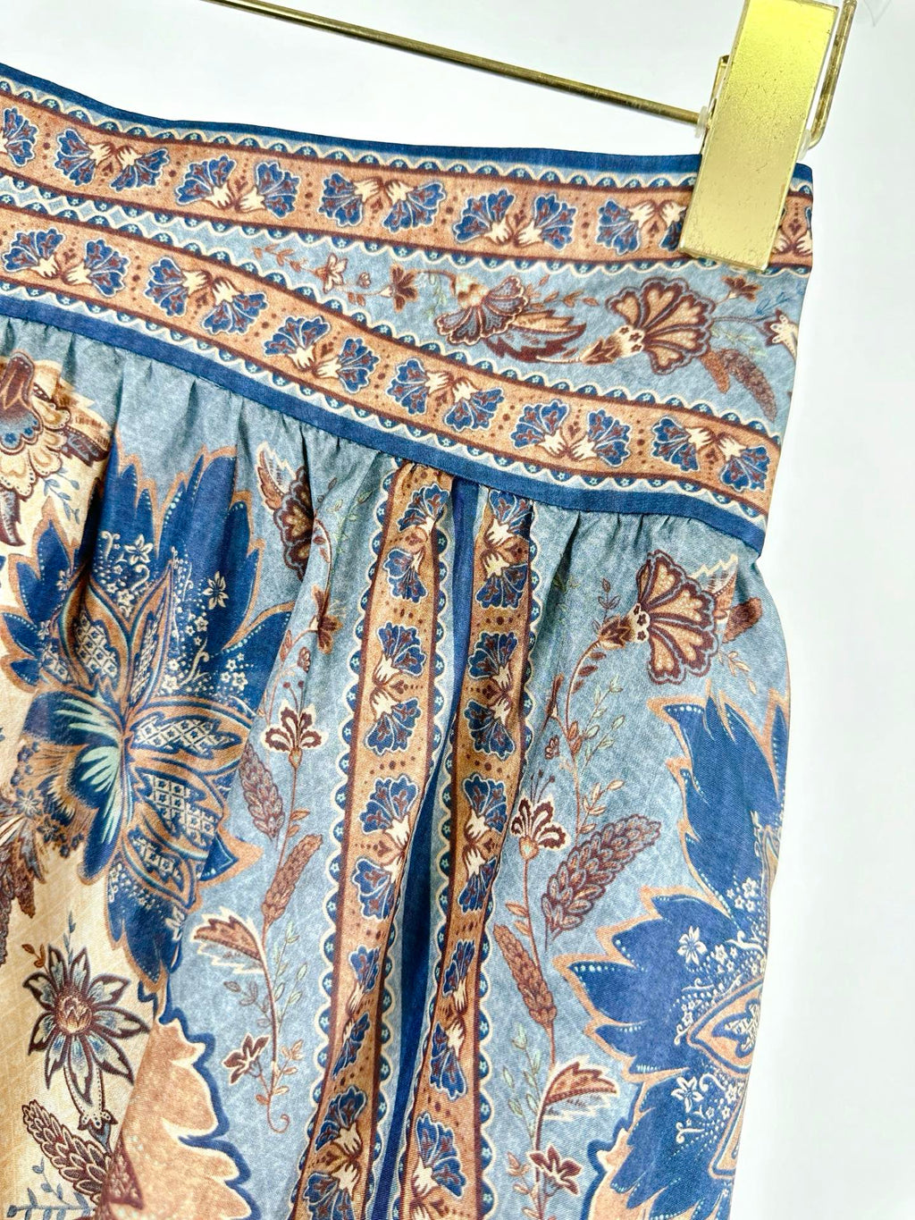 LONG SKIRT PRINTED 25S IN SPUN SILK 266326