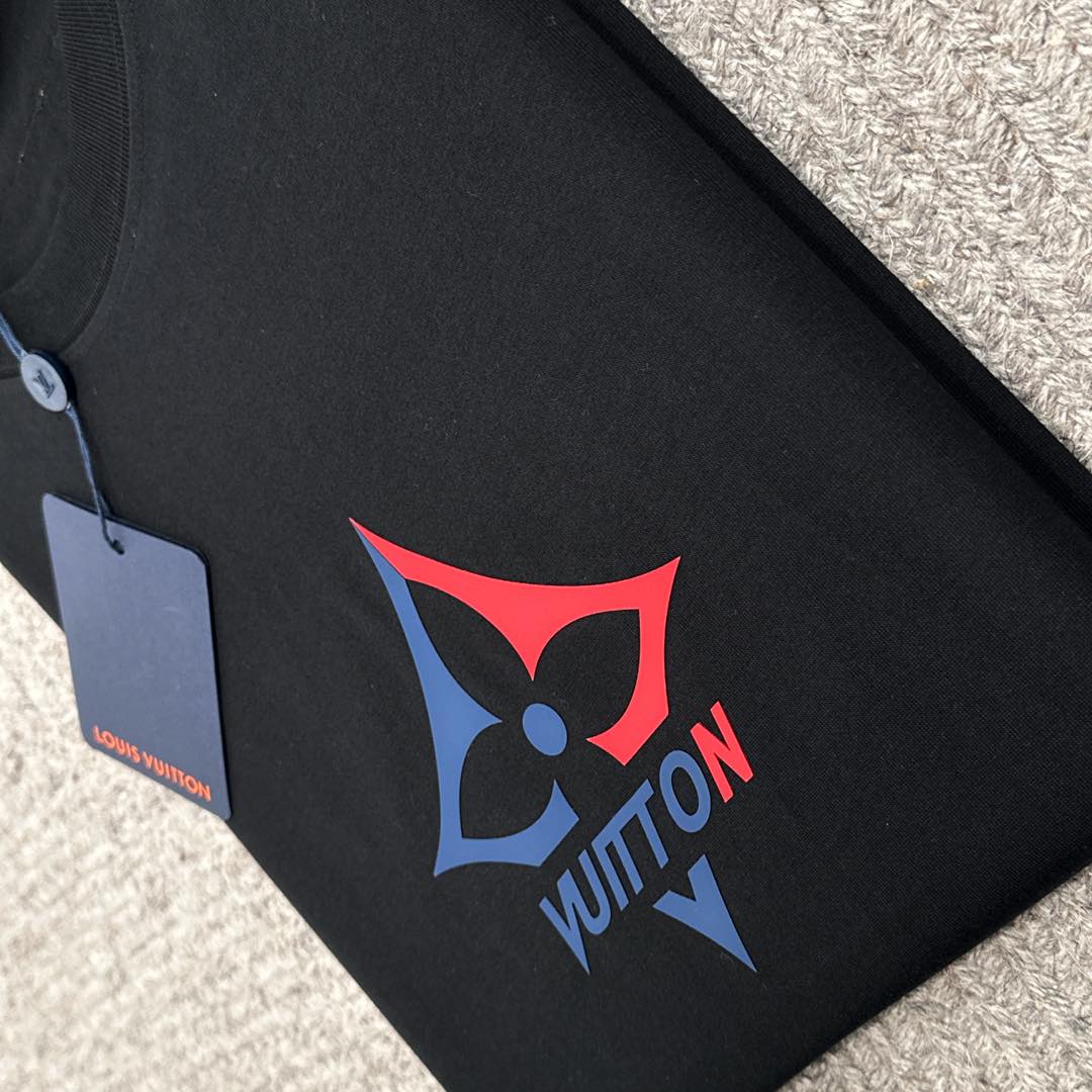 LOUIS VUITTON LV BLACK COTTON T-SHIRT 238909
