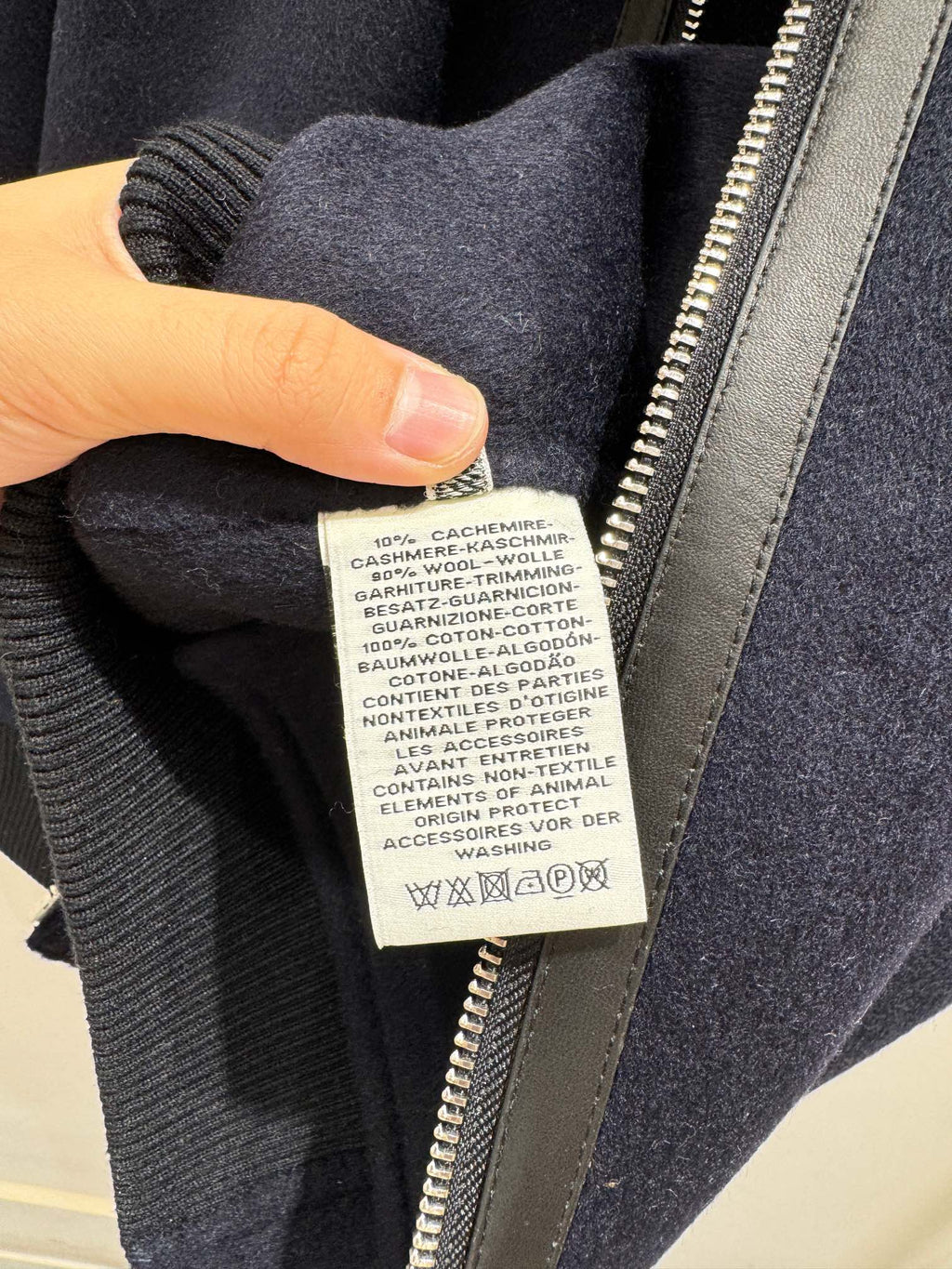 HERMES 25S CASERE COAT WITH SHEARLING COLLAR 251