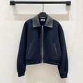 HERMES 25S CASERE COAT WITH SHEARLING COLLAR 251