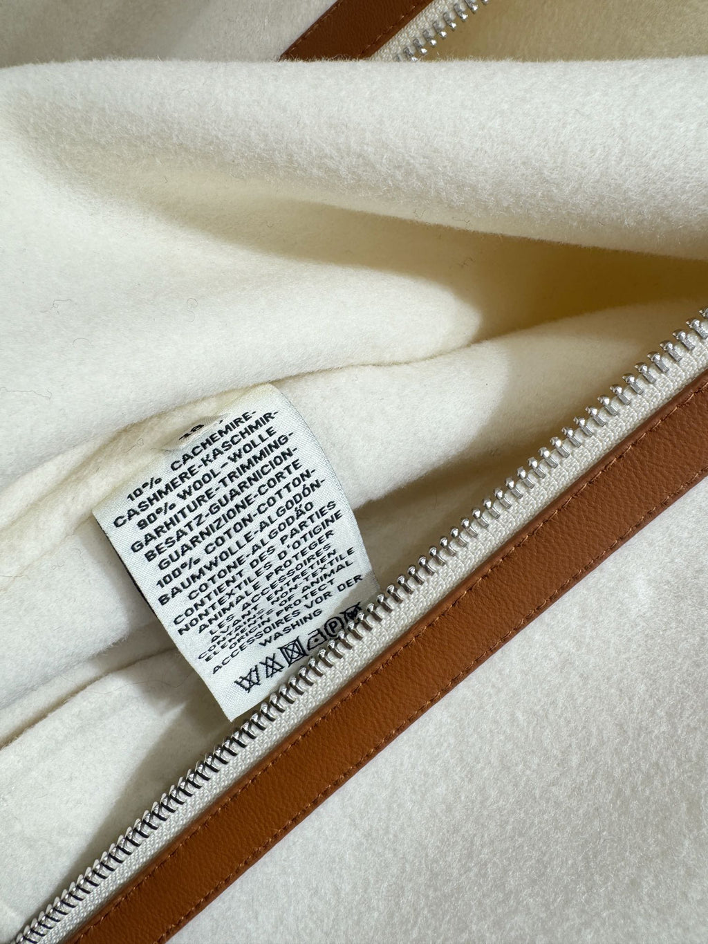 HERMES 25S CASERE COAT WITH SHEARLING COLLAR 253