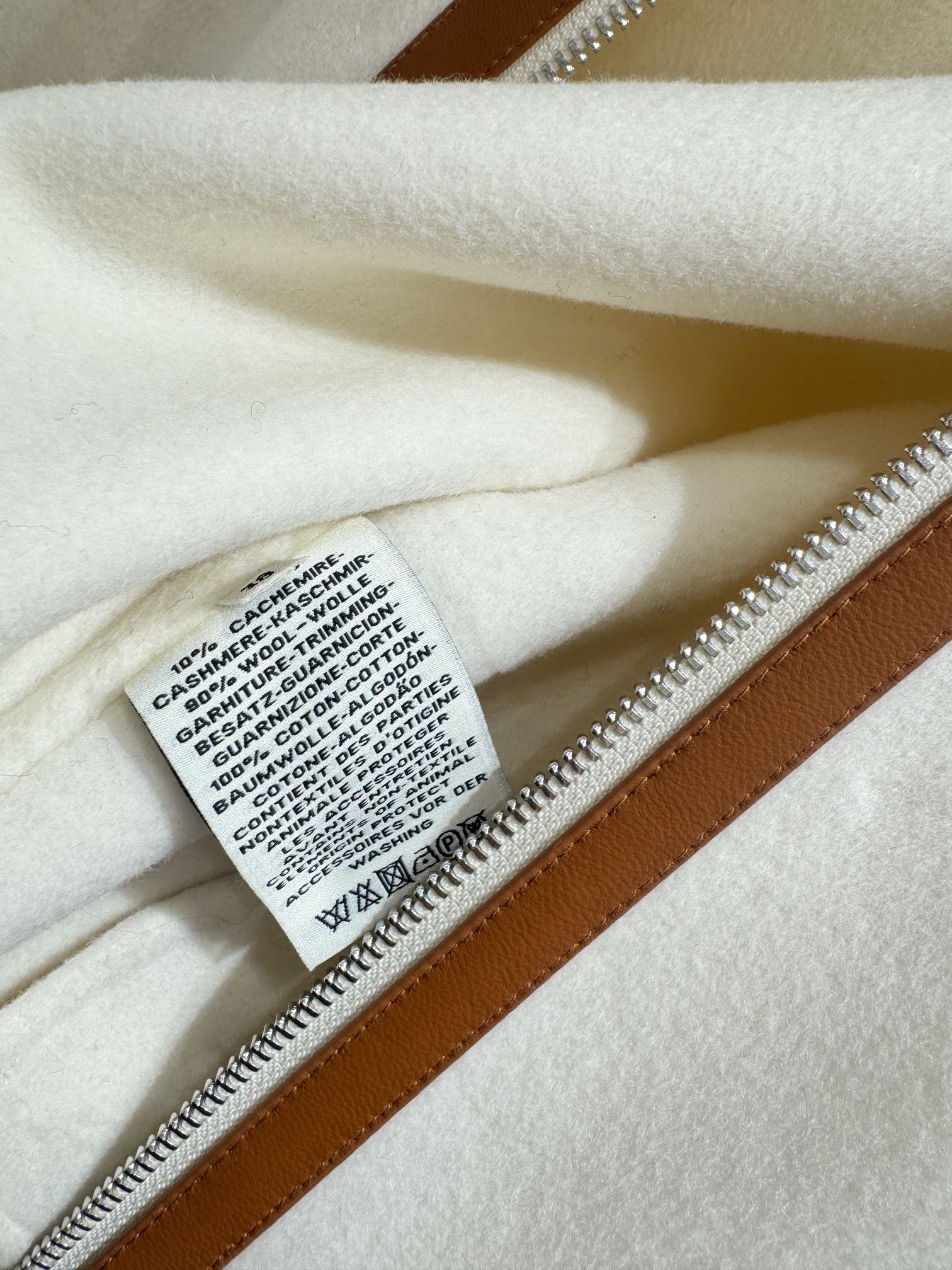 HERMES 25S CASERE COAT WITH SHEARLING COLLAR 253