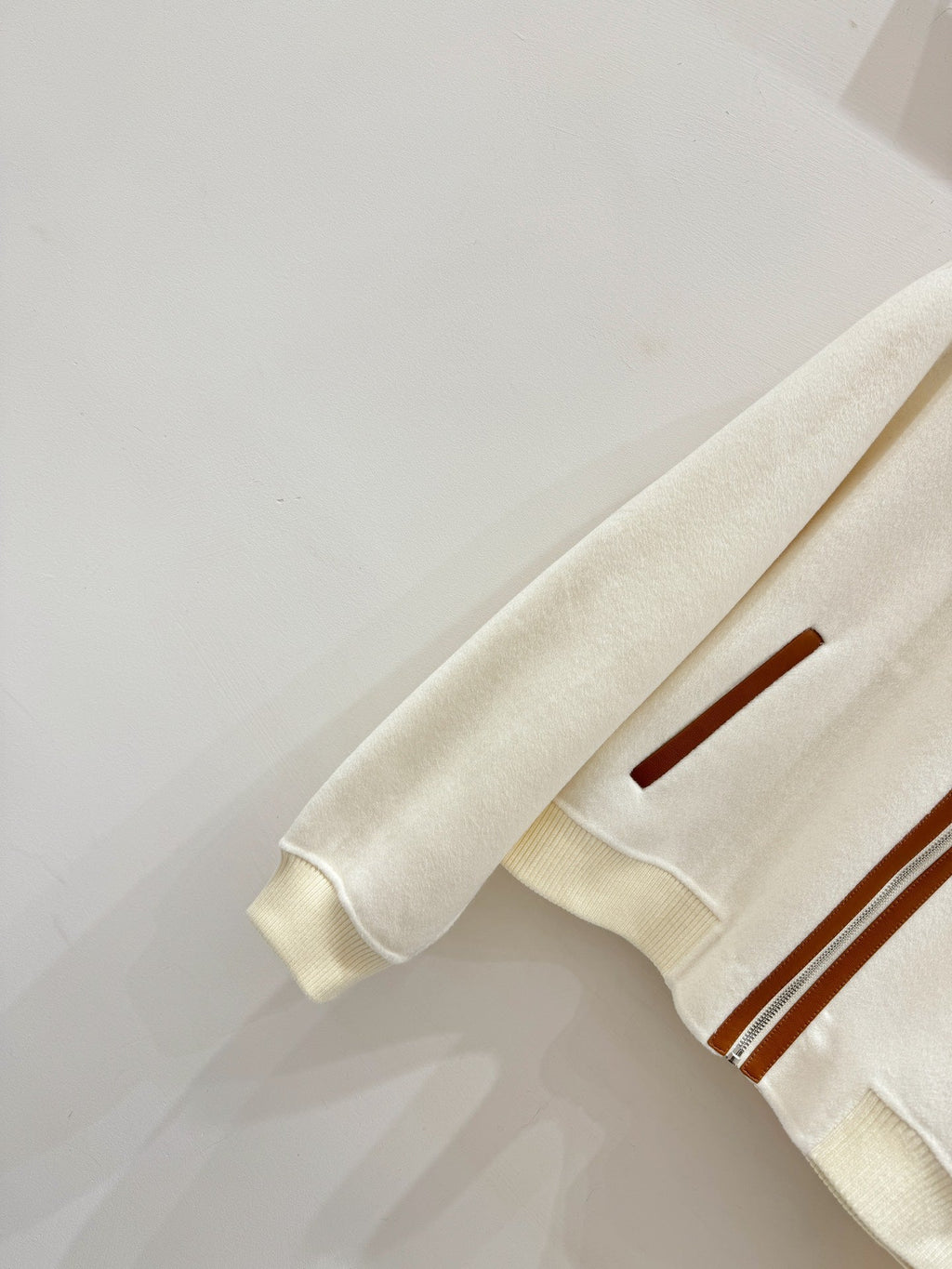 HERMES 25S CASERE COAT WITH SHEARLING COLLAR 253