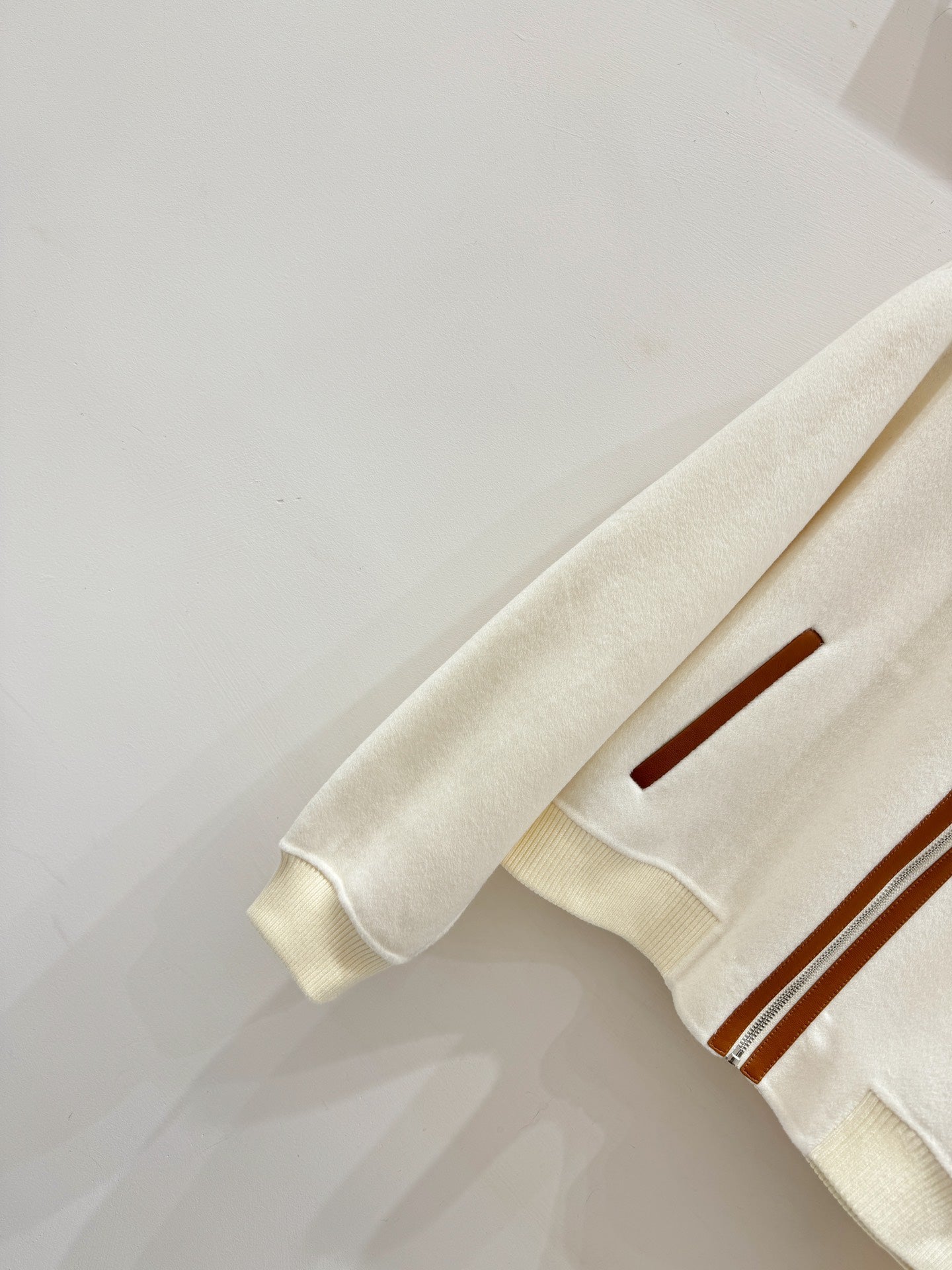 HERMES 25S CASERE COAT WITH SHEARLING COLLAR 253