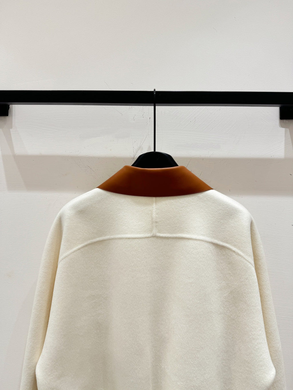 HERMES 25S CASERE COAT WITH SHEARLING COLLAR 253