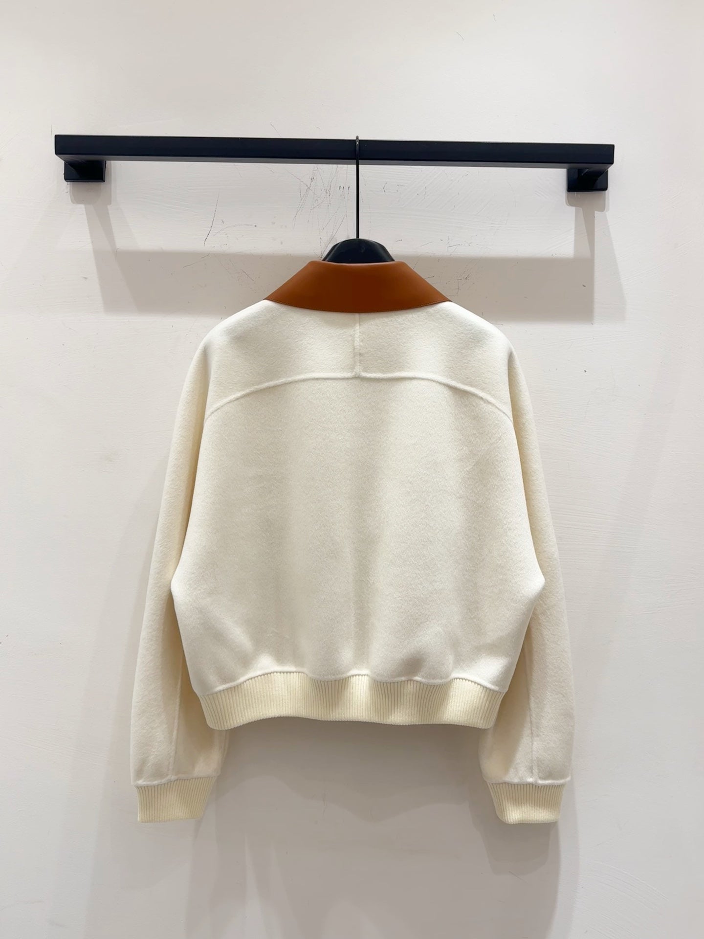 HERMES 25S CASERE COAT WITH SHEARLING COLLAR 253