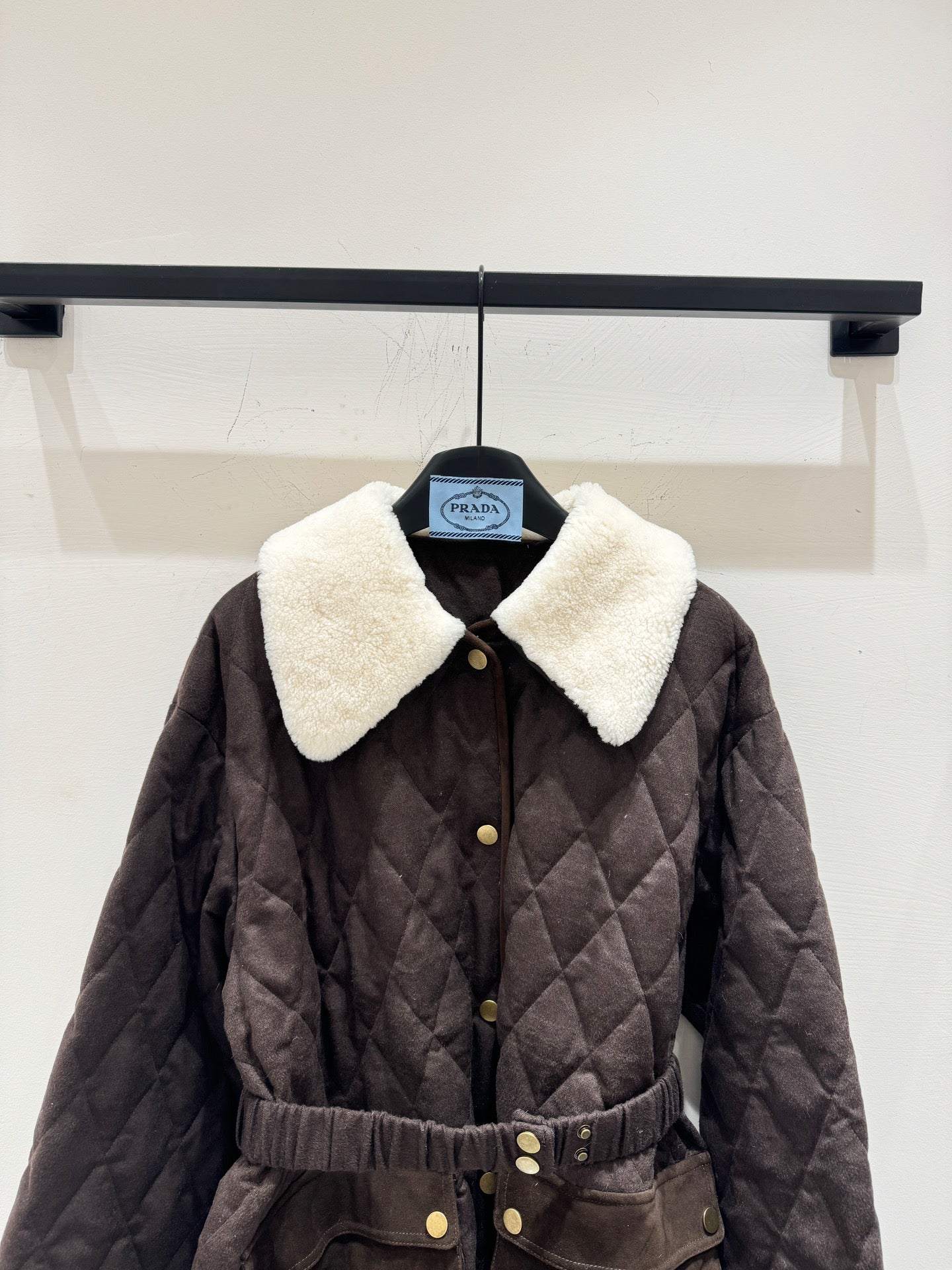 PRADA 25S WOOL SHEEPSKIN COAT 244