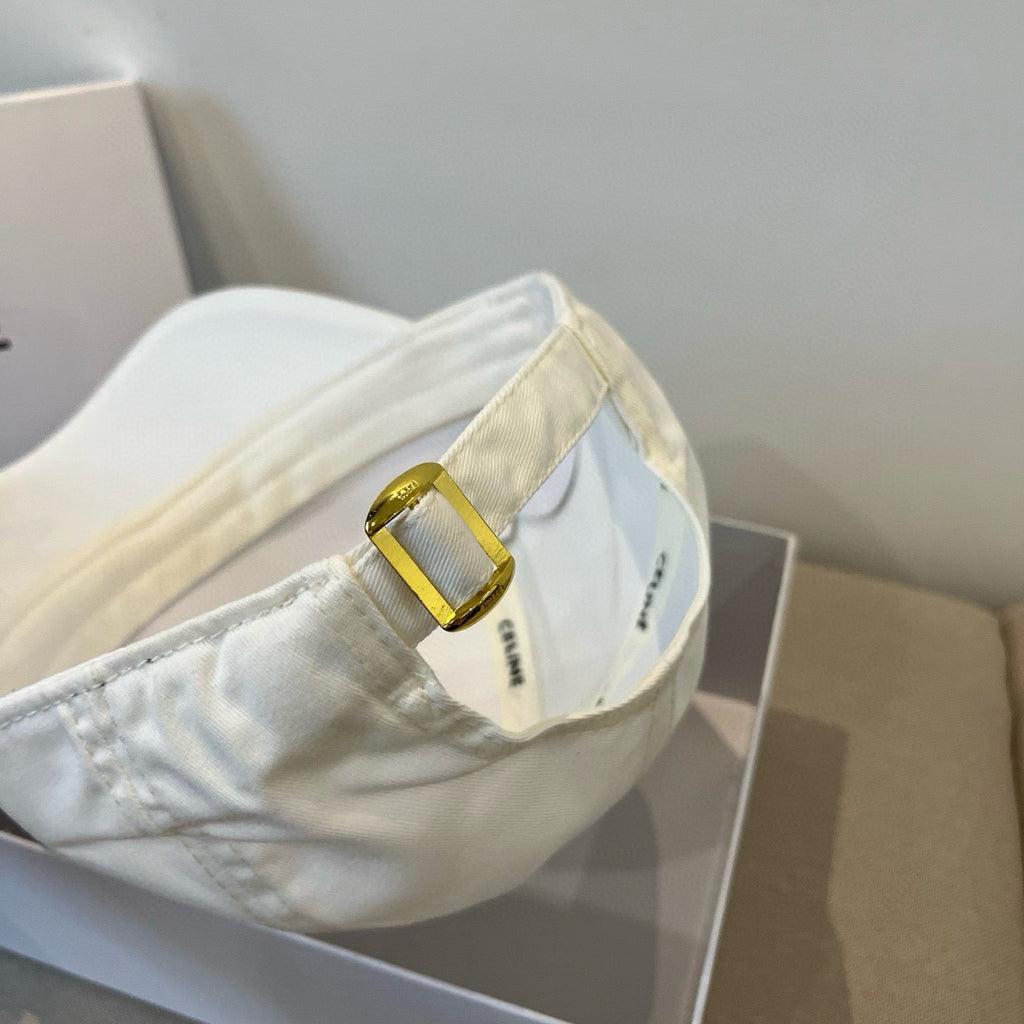CELINE BASEBALL CAP MODEL 650192 IN WHITE FABRIC