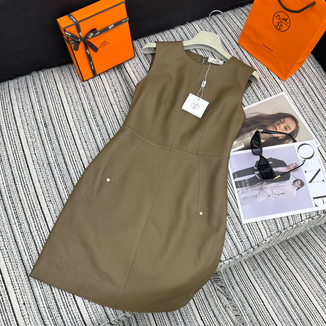 HERMES HERMES 25S ROUND-NECK VEST DRESS 255